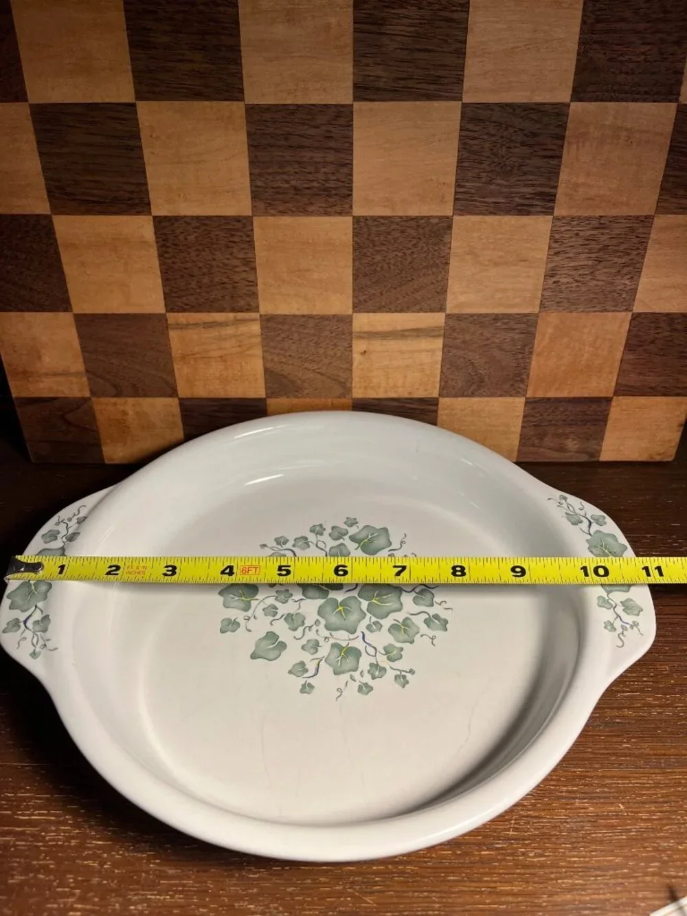 Corningware Deep Dish Ivy Pie Plate A605